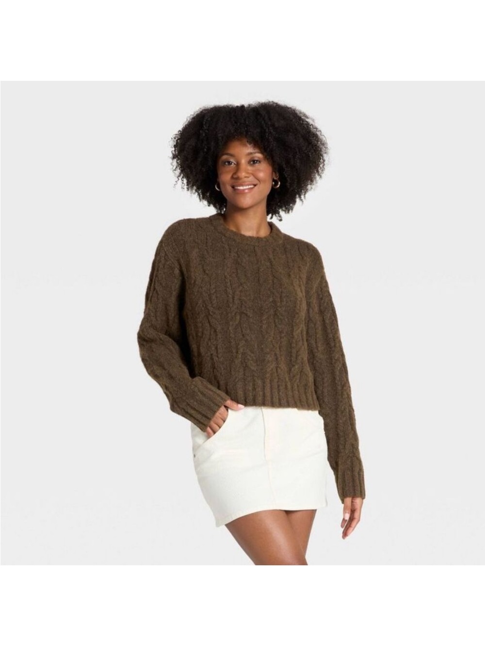 Cozy cable oversized sweater EUC